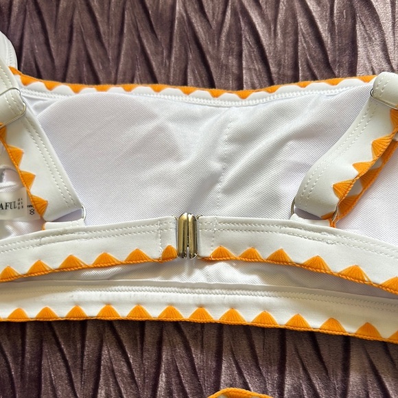 Zaful Blue and Orange Bikini with Camouflage Pattern - Picture 6 of 8